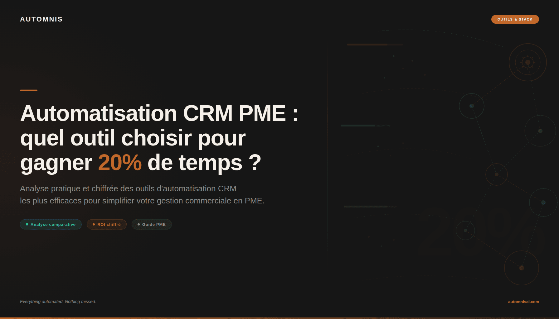 Automatisation CRM PME : quel outil choisir pour gagner 20% de temps sur votre gestion commerciale — Automnis